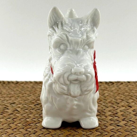 Knobler West Highland White Scottish Terrier Piggy Bank.  6" L x 5" H x 2 1/2" W - Picture 5 of 7